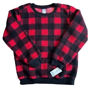 Carter's Buffalo Check Sherpa Pullover Sweatshirt Boys